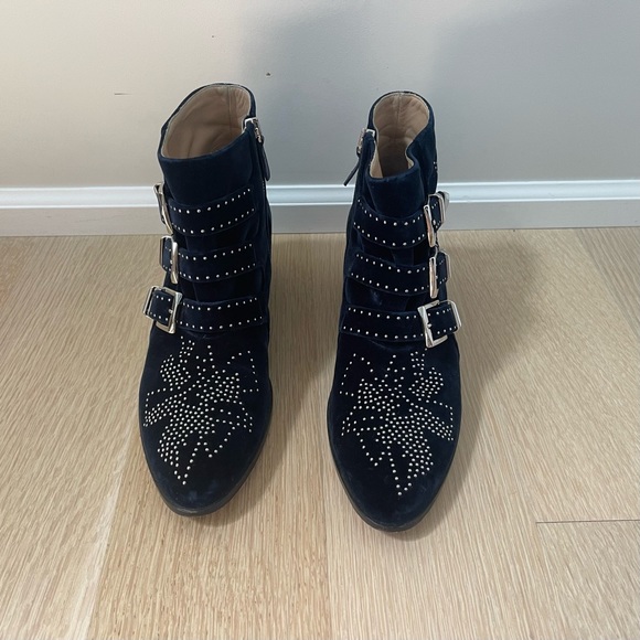 Chloé Blue Lagoon Short Velvet Boots - Picture 7 of 7